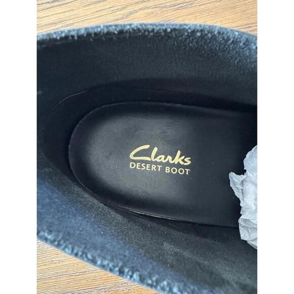 Clarks Desert Boot Men’s US 10 Black Leather Chukka Boots Classic Lace-Up - Picture 6 of 8